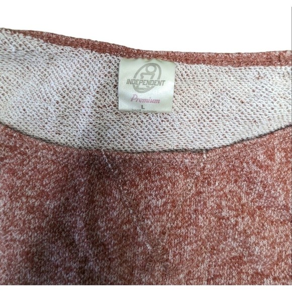 Independent Trading Co Scoop Neck Port Rose Sweater Women's Sweatshirt size L - Picture 2 of 8